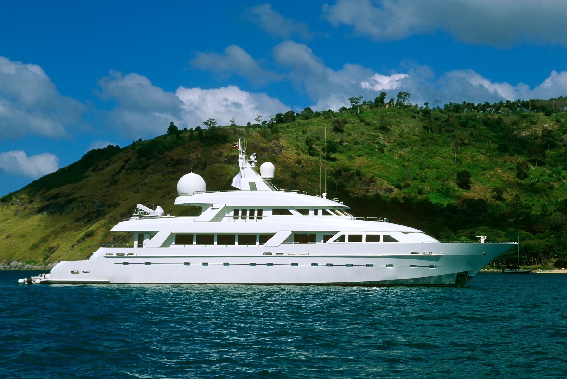 luxury motor yacht boat island wealth phuket thailand